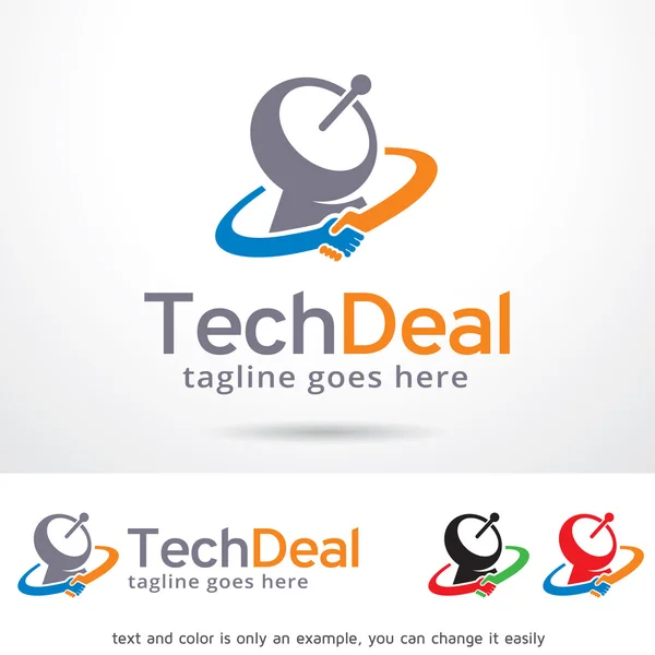 Tecnologia Deal Logo Template Design —  Vetores de Stock