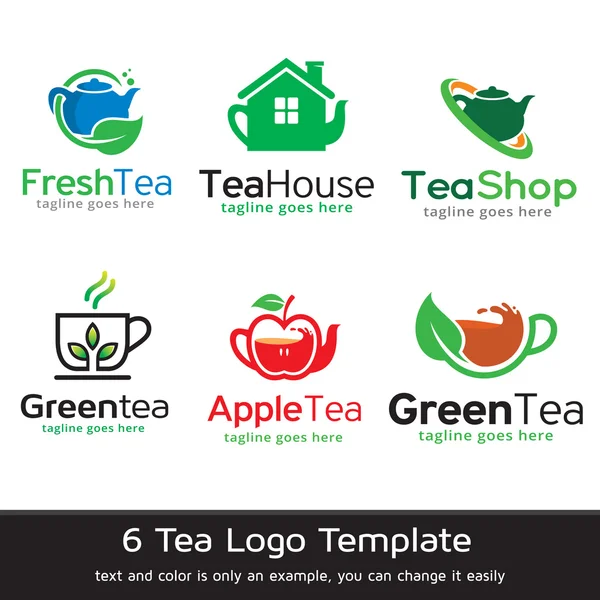 Diseño de plantilla de logotipo de té — Vector de stock