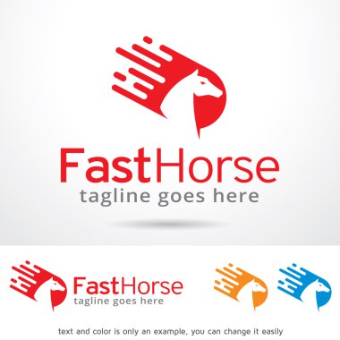 Hızlı at Logo tasarım şablonu