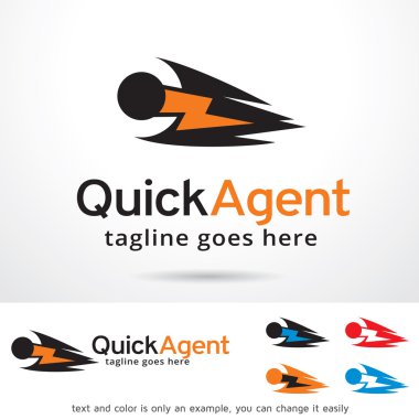 Hızlı Ajan harf Q Logo tasarım şablonu