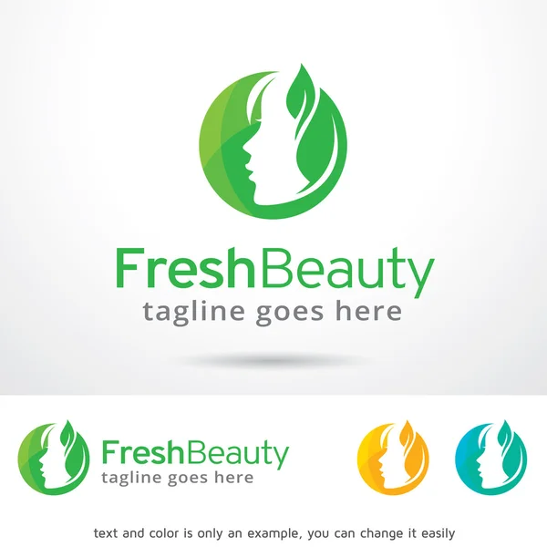 Design de modèle de logo de beauté frais — Image vectorielle