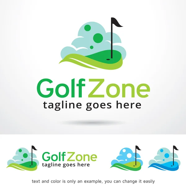 Golf Zone. Logo Template Design — Stock Vector