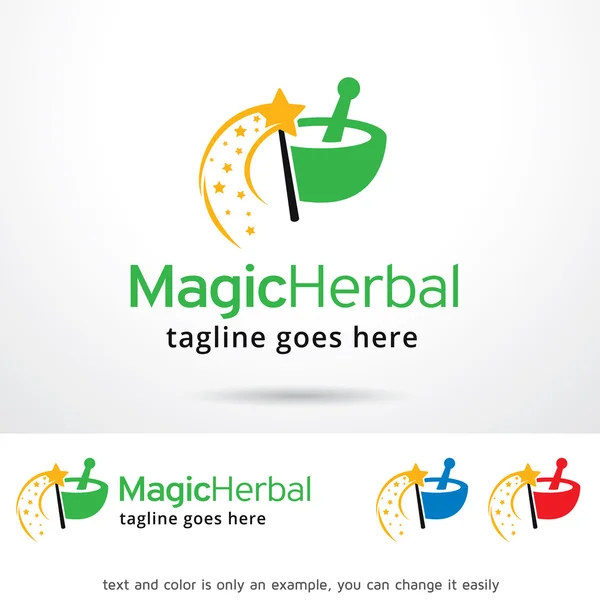 Magic Herbal Logo Template Design — Διανυσματικό Αρχείο