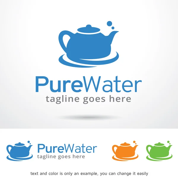 Design de modelo de logotipo de água pura — Vetor de Stock