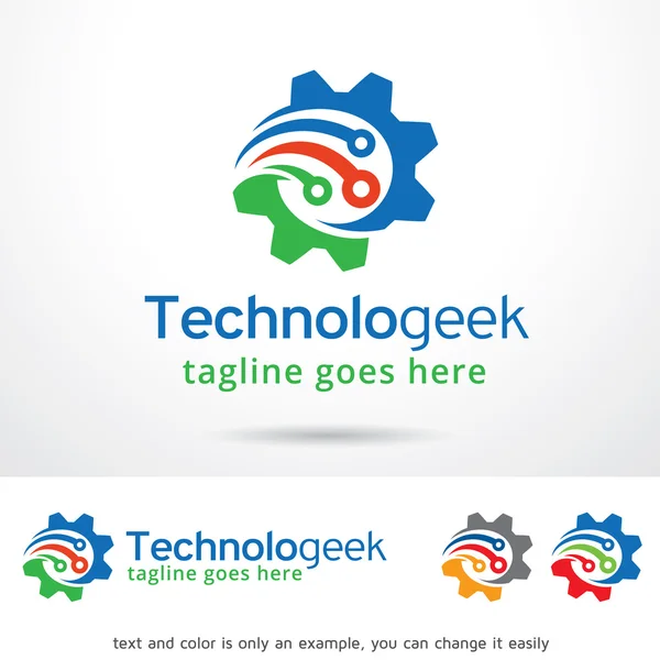 Tecnologia geek Logo Template Design —  Vetores de Stock