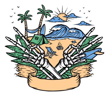 Sahilde barış yap.