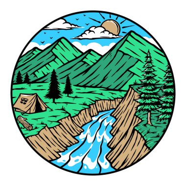 Sabahları dağlarda kamp kuruyorum.