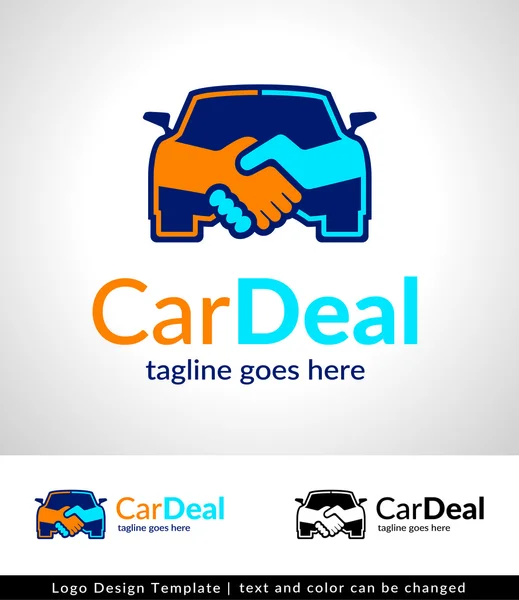 Car Deal Logo Design Template  - vector — Stock Vector