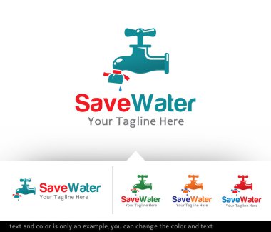 Su Logo şablonu tasarlamak vektör kaydetmek