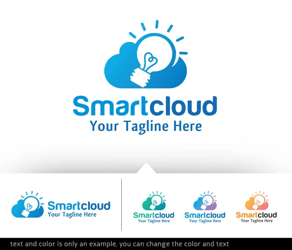 Smart Cloud Logo Template Design Vector — Stock Vector