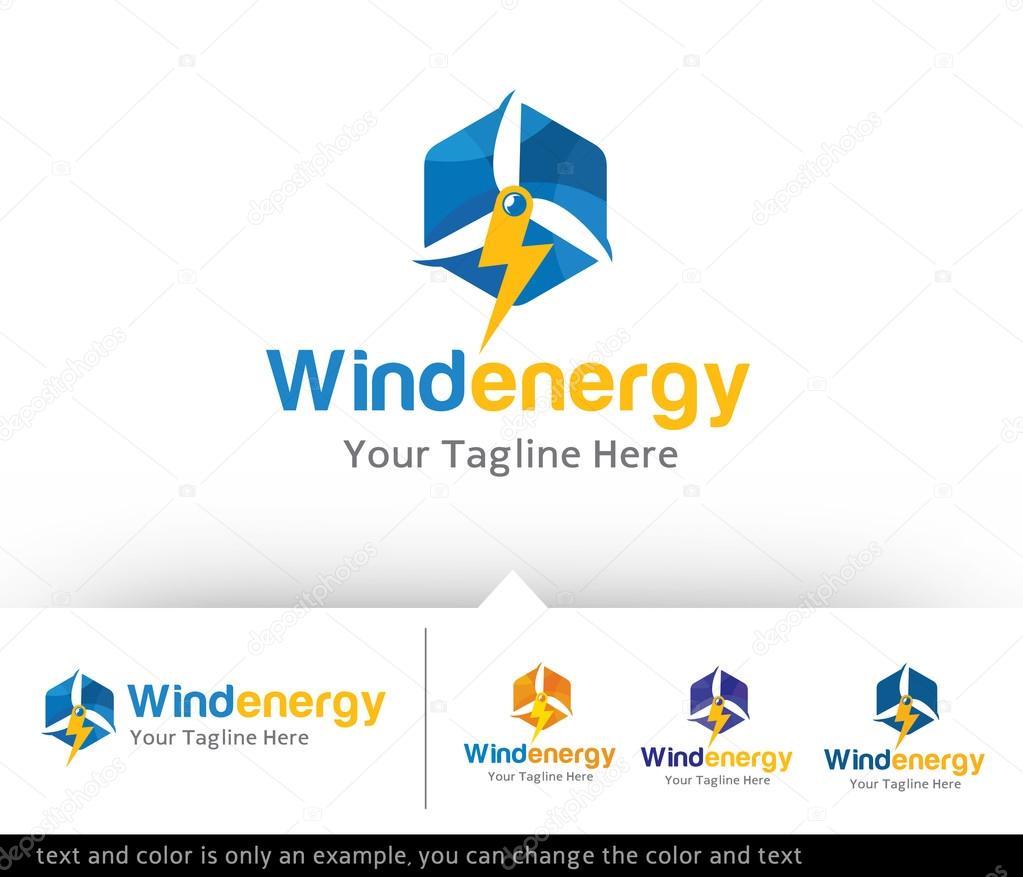 Wind Energy Logo Template Design Vector