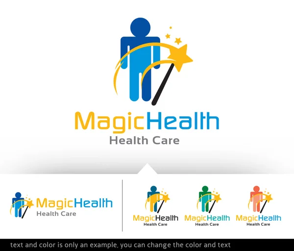 Μαγικό υγείας λογότυπο πρότυπο σχεδιασμού διάνυσμα — Διανυσματικό Αρχείο
