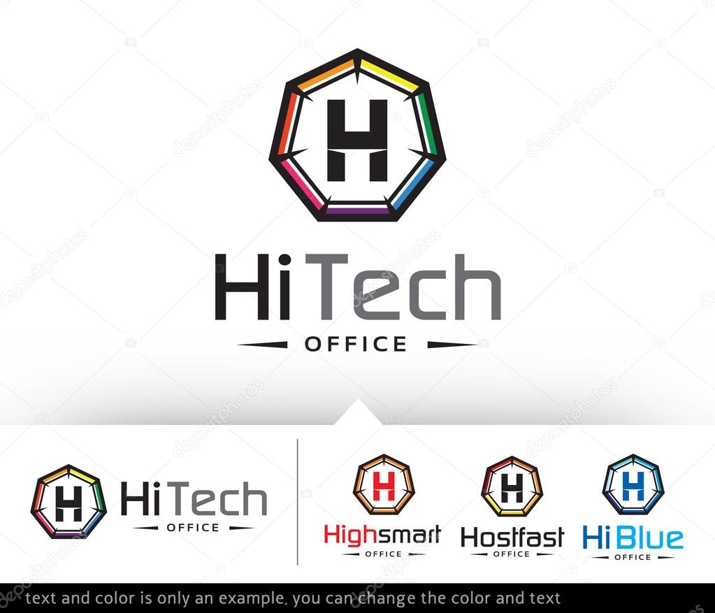 H Technology Logo Template Design Vector