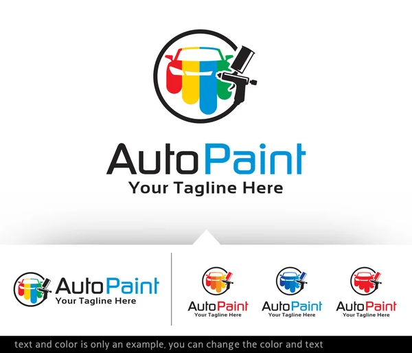 Auto Paint Logo Template Design Vector — Stock Vector