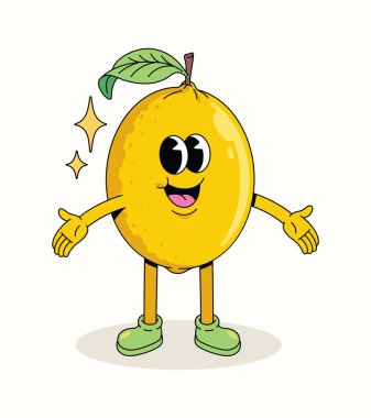 limon karakteri harika çizgi film illüstrasyonu