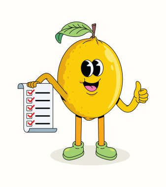 limon kontrol listesi harika çizgi film çizimi