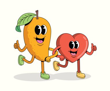 Mango ve çizgi film illüstrasyonunu seviyorum.