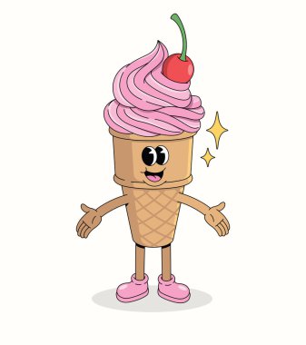 Dondurma külahı harika çizgi film çizimi