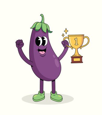 Patlıcan kupası harika çizgi film çizimi