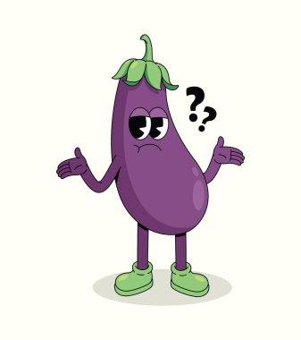 Patlıcan kafa karıştırıcı çizgi film çizimi