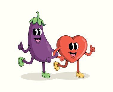 Patlıcan ve harika çizgi film çizimleri