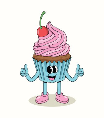 cupcake harika çizgi film illüstrasyonunu onayladı