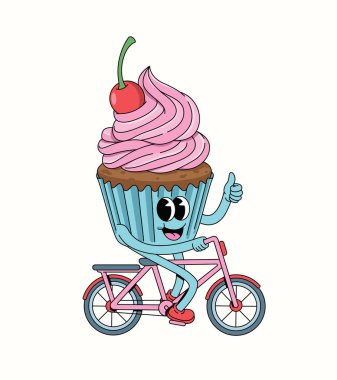 Cupcake Bisikletli Manyak Çizgi Film Çizimi