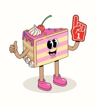 Pasta dilimi, el yapımı, harika çizgi film çizimleri.