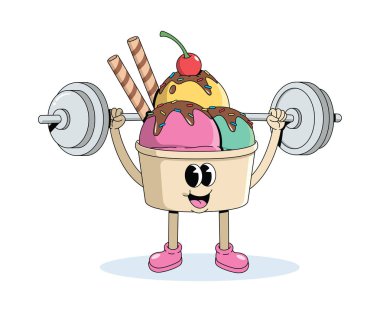 dondurma fincanı halter halter moda çizgi film çizimleri