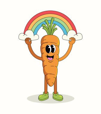 Havuç gökkuşağı harika çizgi film çizimi