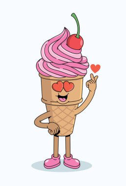 Dondurma külahını çok severim. Çizgi film çizimleri.