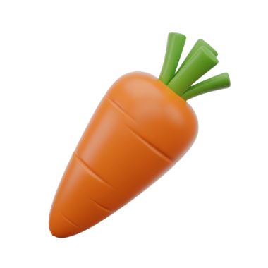 Yeşil Yapraklı Üç Boyutlu Canlı Turuncu Havuç Resimleri