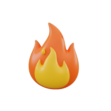 3D Biçimli Parlak Ateşli Emoji ResimleriComment