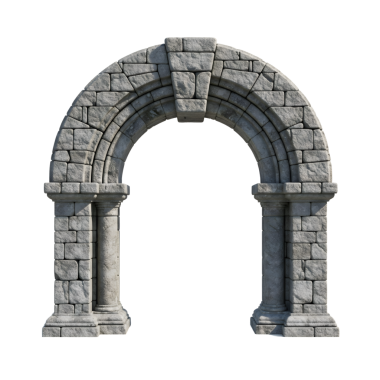 Korint Sütunları ve Tuğlalı Klasik Taş Mimarisi 3D Antik Roma Mimarisi