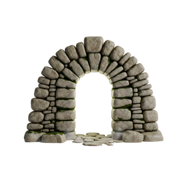 Korint Sütunları ve Tuğlalı Klasik Taş Mimarisi 3D Antik Roma Mimarisi