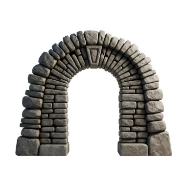 Korint Sütunları ve Tuğlalı Klasik Taş Mimarisi 3D Antik Roma Mimarisi