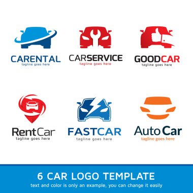 Araba Logo şablonu tasarlamak vektör