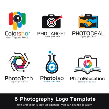 Fotoğraf Logo şablonu tasarlamak vektör
