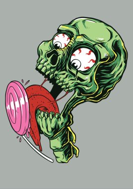 Skull Candy Illustration Design Vector