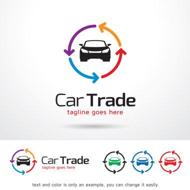 Araba ticaret Logo şablonu tasarlamak vektör
