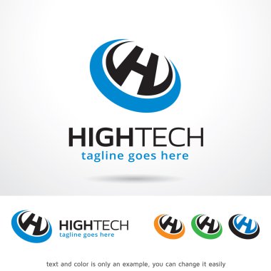 High Tech H harfi Logo şablonu tasarlamak vektör