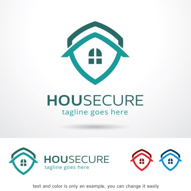Ev güvenli Logo şablonu tasarlamak vektör