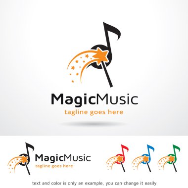 Magic müzik Logo şablonu tasarlamak vektör