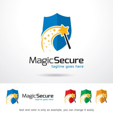 Sihirli güvenli Logo şablonu tasarlamak vektör