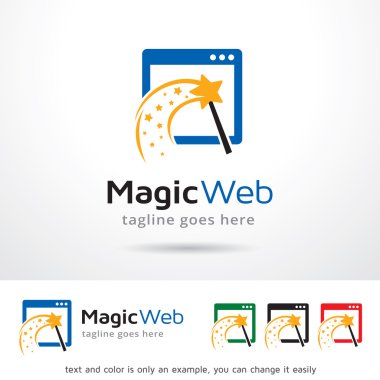 Magic Web sitesi Logo şablonu tasarlamak vektör