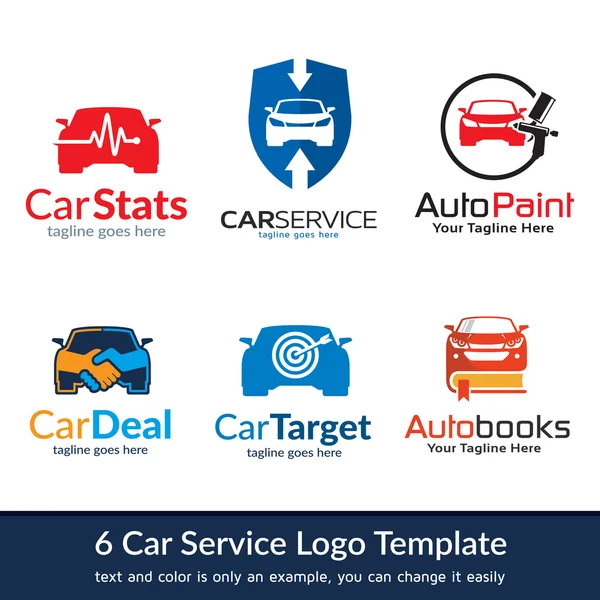 Modelo de logotipo de serviço de carro Design Vector — Vetor de Stock