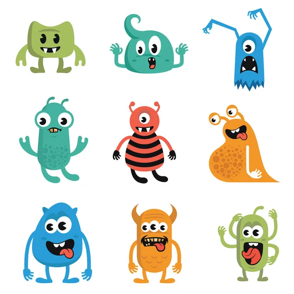 Funny Crazy Monster Vector Illustration — Stockový vektor