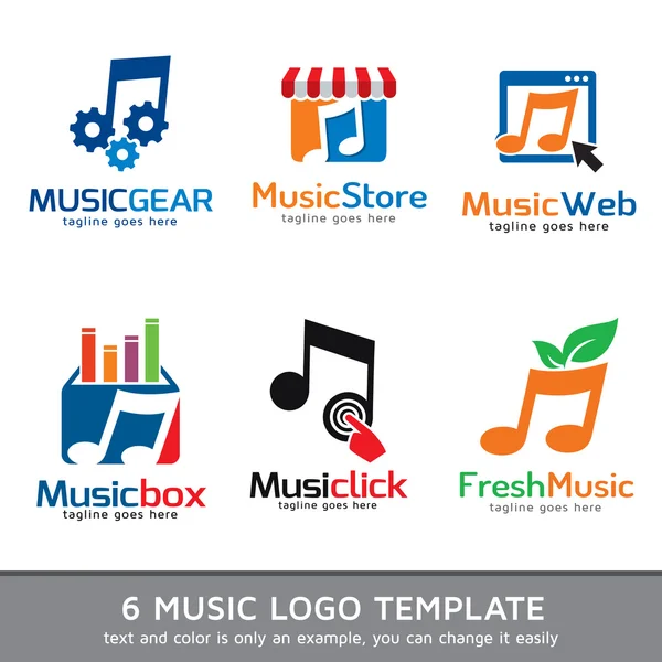 Music Business Logo Template Design Vector — 스톡 벡터