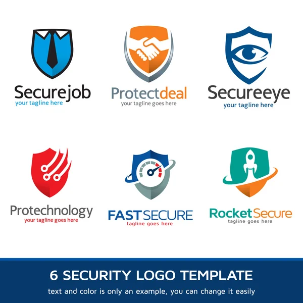 Security Logo Template Design Vector — Stock Vector