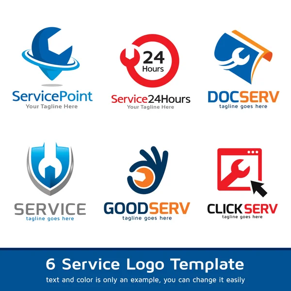 サービスのロゴのテンプレート デザインのベクトル — ストックベクタ